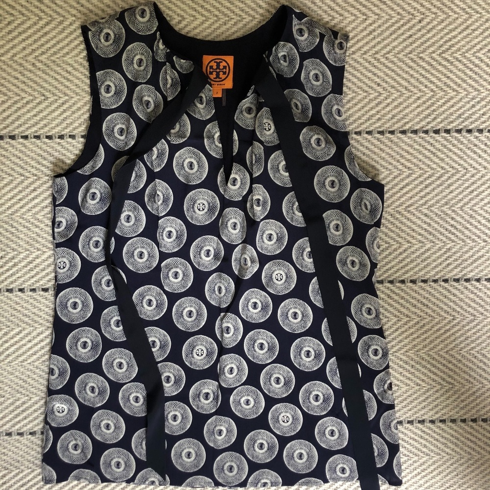 Tory Burch Printed Sleeveless Blouse